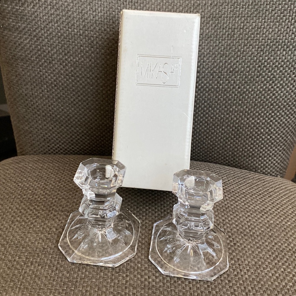 Vintage Mikasa candle stick holders